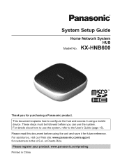 Panasonic KX-HN6002W KX-HNB600: Operating Manual