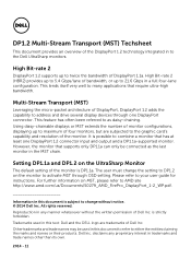 Dell UltraSharp 34 Curved DP1.2 Multi-Stream Transport (MST) Techsheet