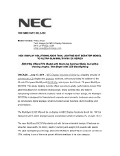NEC EX231Wp-BK Press Release