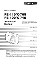 Olympus FE 110 FE-110 Advanced Manual (English)