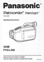 Panasonic PVQL458 PVQL458 User Guide