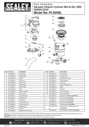 Sealey PC300BL Parts Diagram
