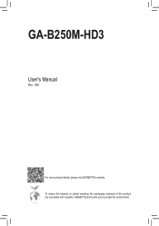 Gigabyte GA-B250M-HD3 Users Manual