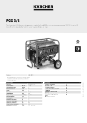 Karcher PGG 3/1 Product information