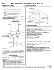 KitchenAid KXI4336YSS Dimension Guide