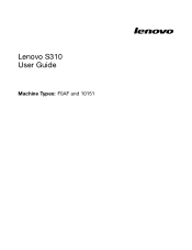 Lenovo S310 Lenovo S310 User Guide
