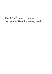 Lenovo ThinkPad Reserve Edition (English) Service and Troubleshooting Guide