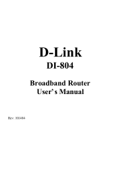 D-Link DI-804 Product Manual
