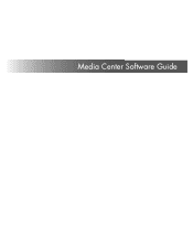 HP Pavilion v2000 Media Center Software Guide