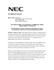 NEC LCD4215 Press Release