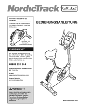 NordicTrack Gx 3.2 Bike German Manual