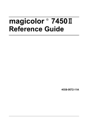 Konica Minolta magicolor 7450 II magicolor 7450 II Reference Guide