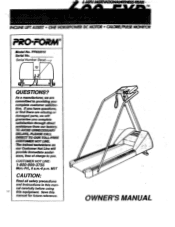 ProForm 622 Exp Owners Manual