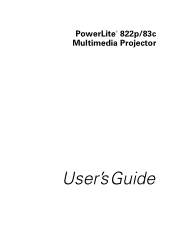 Epson PowerLite 822p User's Guide
