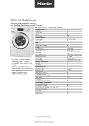 Miele WWH 660 WCS TwinDos and WiFiConnct Product sheet