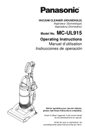 Panasonic MC-UL915 MC-UL915 Owner's Manual (English, Spanish)