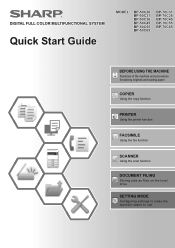 Sharp BP-70C65 Quick Start Guide