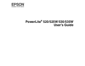 Epson 525W User Manual