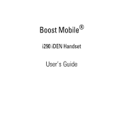 Motorola i290 Boost Mobile User Guide