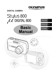 Olympus 800 Stylus 800 Basic Manual (English, Français, Español)