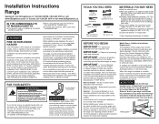 GE JGSS66SELSS Installation Instructions