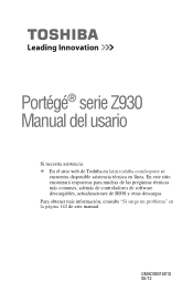 Toshiba Portege Z930-SP3260M User Guide