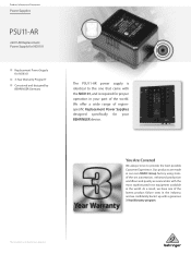 Behringer PSU11-AR Product Information