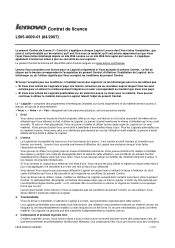 Lenovo ThinkCentre M78 (French) Lenovo License Agreement