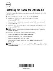 Dell Latitude Slate Installing the Hotfix Tech Sheet