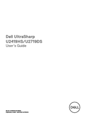 Dell U2719DS UltraSharp Users Guide