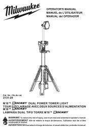 Milwaukee Tool M18 ROCKET Dual Power Tower Light Operators Manual