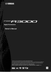 Yamaha PSR-A3000 PSR-A3000 Owners Manual