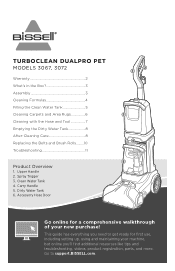 Bissell TurboClean DualPro Pet Carpet Cleaner 3067 User Guide