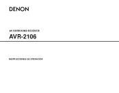 Denon AVR-2106 Owners Manual - Spanish