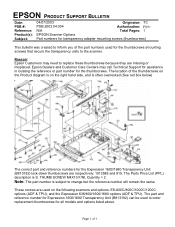 Epson ES-600C Product Support Bulletin(s)