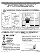 Frigidaire FPCF3091LF Installation Instructions (All Languages)