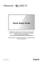 Hisense 50A6GX Quick Setup Guide