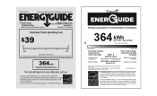 Maytag M1BXXGMYM Energy Guide
