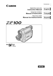 Canon ZR100 Instruction Manual