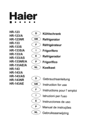 Haier SR-133-AS User Manual