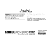 HP Blackbird 002-01A HP Blackbird Gaming System  -  3rd Party Disclaimer
