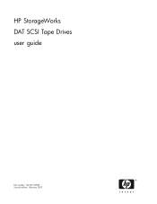 HP Q1587A HP StorageWorks DAT SCSI Tape Drives user guide (Q1573 - 90905, February 2007)
