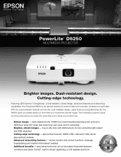 Epson PowerLite D6250 Product Brochure