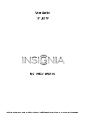 Insignia NS-19E310NA15 User Manual (English)