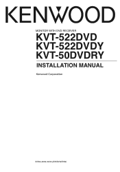 Kenwood KVT-522DVD User Manual 2