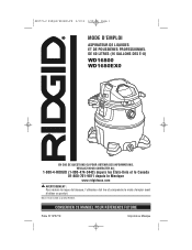 Ridgid WD1680 Owners Manual