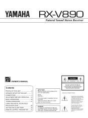Yamaha RX-V890 Owner's Manual
