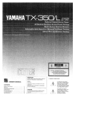 Yamaha TX-350 Owner's Manual