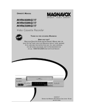 Magnavox MVR450MG User manual,  English (US)