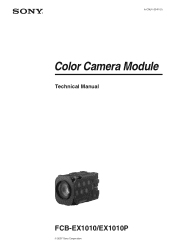 Sony FCBEX1010 User Manual (FCB-EX1010_Technical Manual_E)